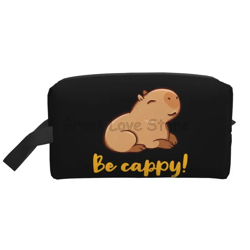 Cute Capybara Be Cappy Travel Cosmetic Bag Large Capacity Makeup Pouch Waterproof Toiletry Accessories Organizer for Women Girls
Cute Capybara Be Cappy Travel Cosmetic Bag Large Capacity Makeup Pouch Waterproof Toiletry Accessories Organizer for Women Girls