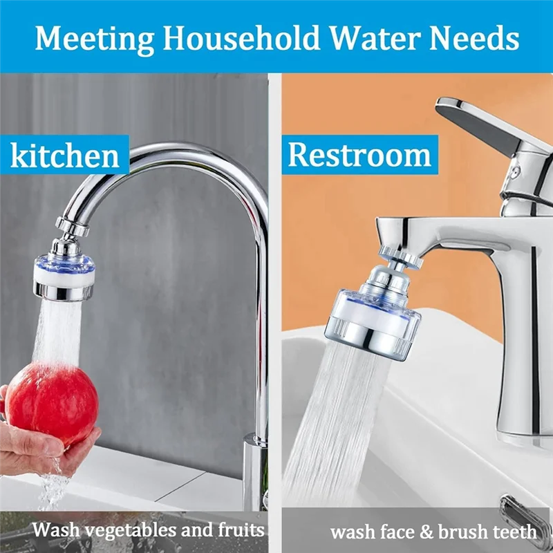 Sink Water Filter Faucet: 360° Rotating Faucet Filters Purifier Kitchen Tap Filtration For Home Bathroom (3Pack)-AA98
Sink Water Filter Faucet: 360° Rotating Faucet Filters Purifier Kitchen Tap Filtration For Home Bathroom (3Pack)-AA98