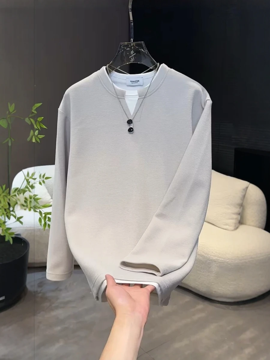 Простой повседневный мужской свитшот с длинным рукавом и круглым вырезом, удобный, модный, осенняя коллекция 2025, новинка, универсальная уличная одежда
Простой повседневный мужской свитшот с длинным рукавом и круглым вырезом, удобный, модный, осенняя коллекция 2025, новинка, универсальная уличная одежда