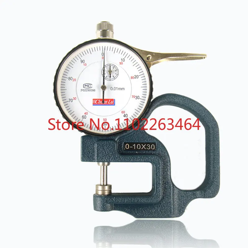 Chuanlu G-type pointer percentile thickness gauge 0-10mm thickness gauge 0.01mm leather cloth paper
Chuanlu G-type pointer percentile thickness gauge 0-10mm thickness gauge 0.01mm leather cloth paper