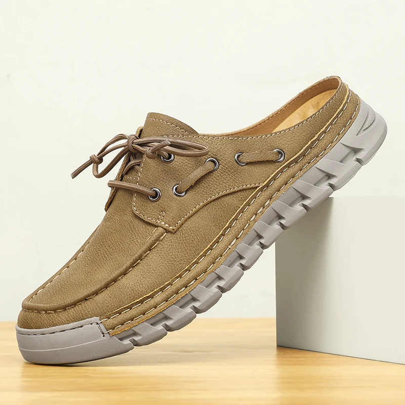 Men Summer New Handmade Leather Sandals Breathable Wear-resistant Cowhide Non-slip Sole Daily Outdoor Beach Slippers
Men Summer New Handmade Leather Sandals Breathable Wear-resistant Cowhide Non-slip Sole Daily Outdoor Beach Slippers