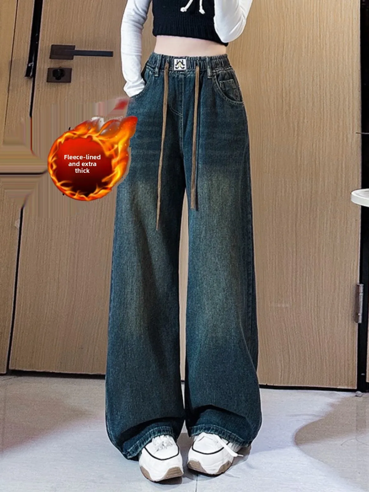 High Waist Fce Lined Elastic Waist Denim Jeans Women's plus Size Straight Leg Loose Slimming Dstring Vintage Wide Leg P...
High Waist Fce Lined Elastic Waist Denim Jeans Women's plus Size Straight Leg Loose Slimming Dstring Vintage Wide Leg P...