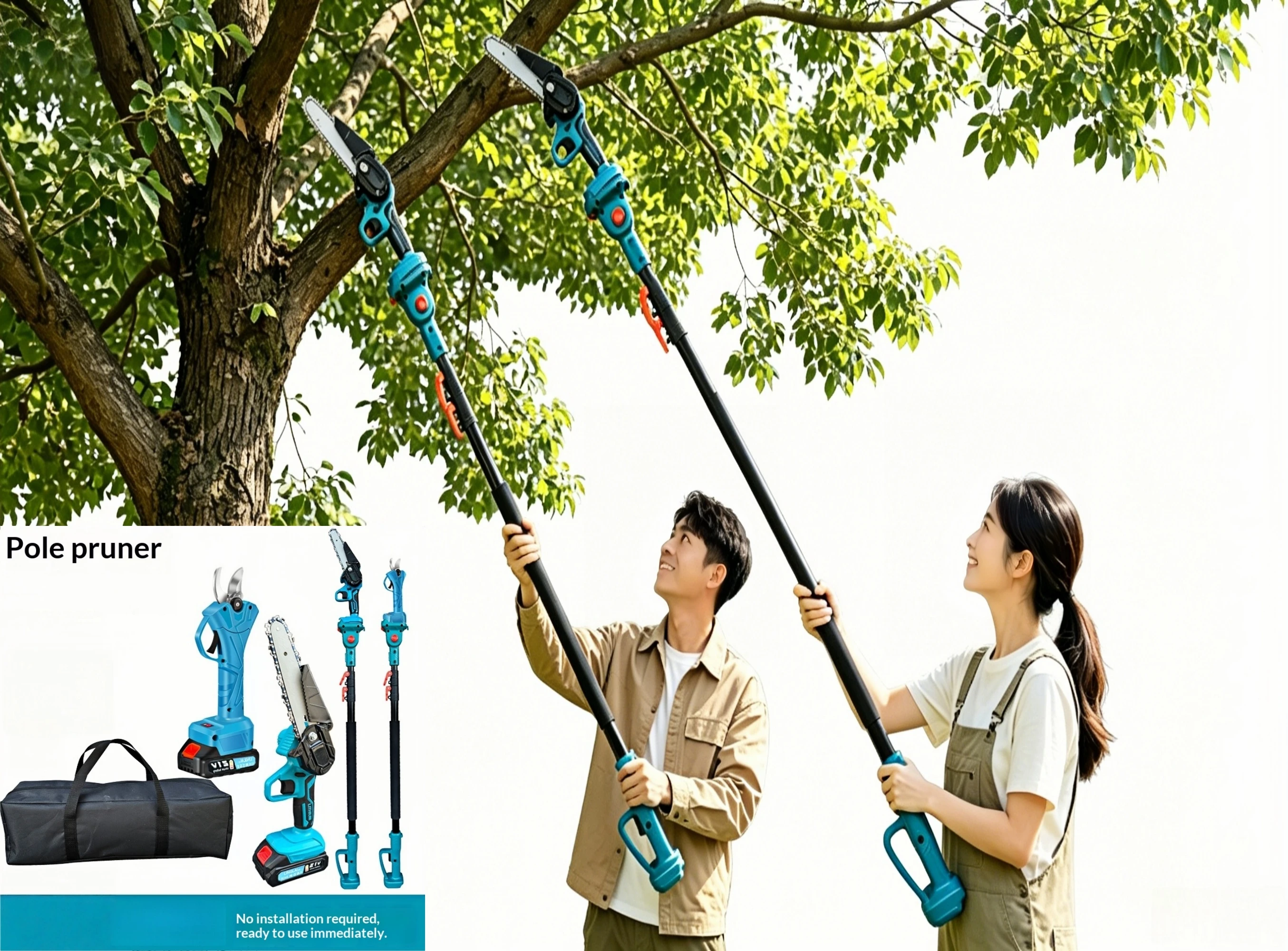 Electric High Branch Saw Pruning Shears Telescopic Motosierra Electrica Batería 고지가위 Gisam Piła Pole Saw 전동전지가위와톱세트 장대 가지치기가위전기톱
Electric High Branch Saw Pruning Shears Telescopic Motosierra Electrica Batería 고지가위 Gisam Piła Pole Saw 전동전지가위와톱세트 장대 가지치기가위전기톱
