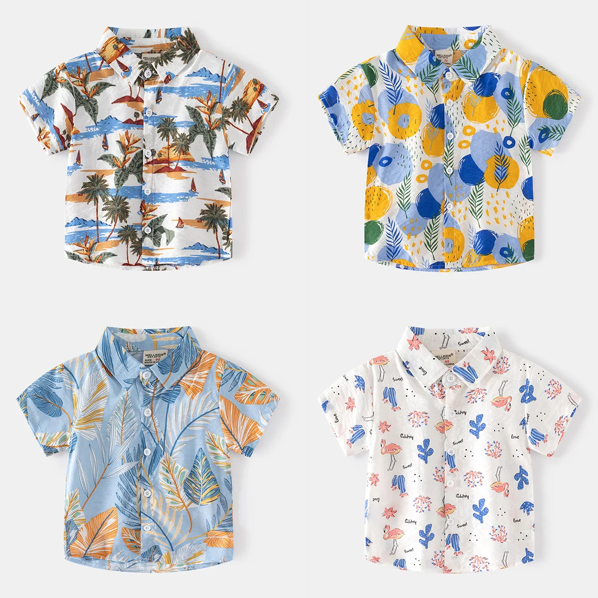 2024 Summer New Seaside Vacation Style Children's Short Sleeve Trendy Collar Middle and Small Children's Fashion Pattern Shirt
2024 Summer New Seaside Vacation Style Children's Short Sleeve Trendy Collar Middle and Small Children's Fashion Pattern Shirt