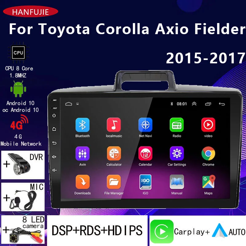4GB+64GB 2 din Android 10 car radio multimedia player carplay Auto GPS navigation For Toyota Corolla Axio Fielder 2015-2017
4GB+64GB 2 din Android 10 car radio multimedia player carplay Auto GPS navigation For Toyota Corolla Axio Fielder 2015-2017