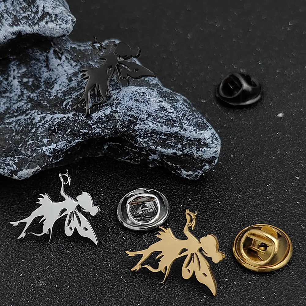 Luxury Stainless Steel Wings Fairy Brooch Elegant Butterfly Ballet Dancer Pins Creative Clothing Accessories Gifts
Luxury Stainless Steel Wings Fairy Brooch Elegant Butterfly Ballet Dancer Pins Creative Clothing Accessories Gifts