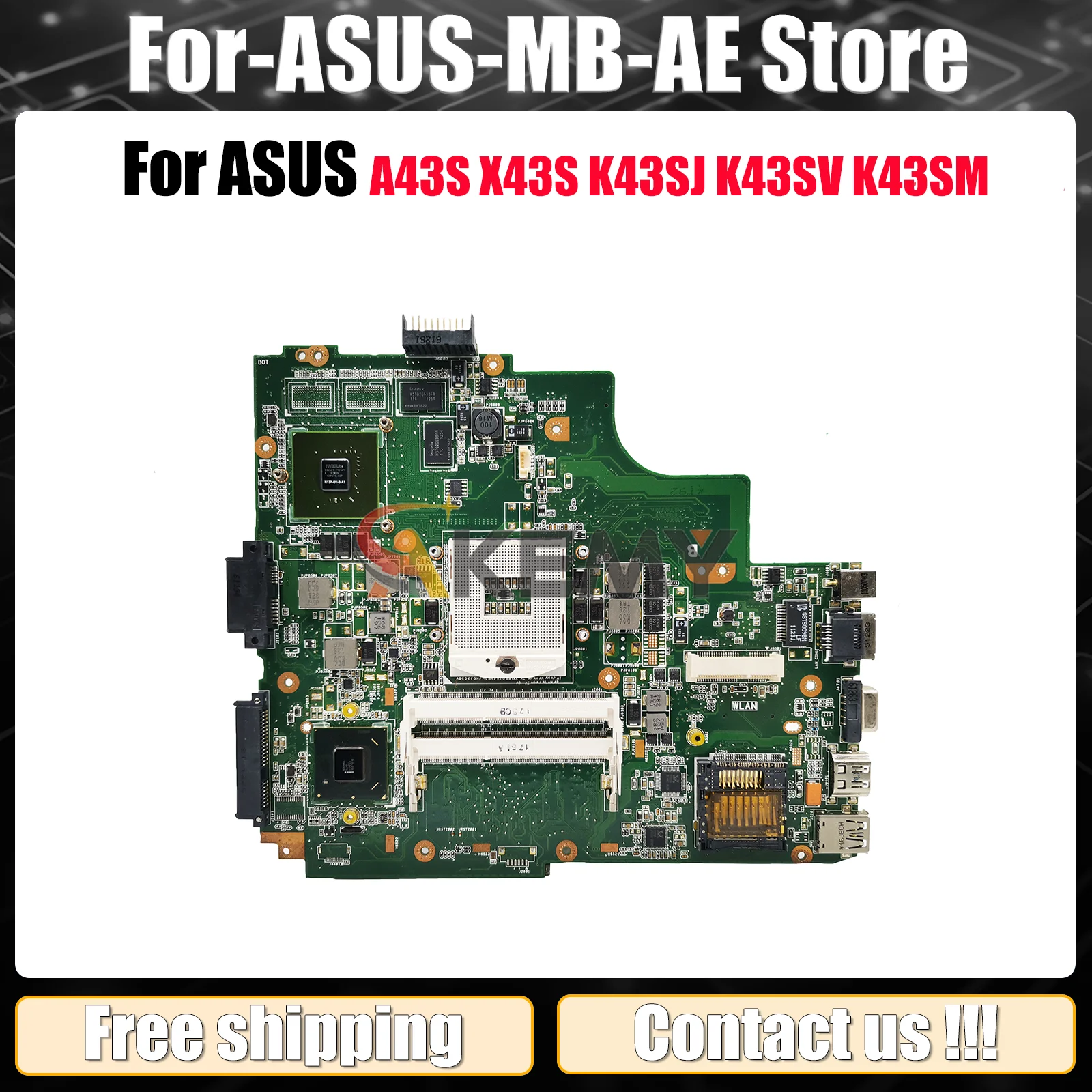 K43SV Laptop Motherboard For ASUS K43SM X43S K43S K43SJ K43SV A43S K43SD Notebook Mainboard in stock 100% tests OK fast shipping
K43SV Laptop Motherboard For ASUS K43SM X43S K43S K43SJ K43SV A43S K43SD Notebook Mainboard in stock 100% tests OK fast shipping