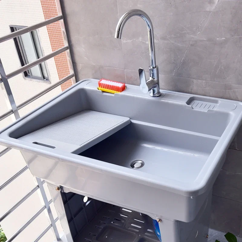 Laundry pool Balcony Household washing pool with rubbing board, sink thickened laundry table basin integrated
Laundry pool Balcony Household washing pool with rubbing board, sink thickened laundry table basin integrated