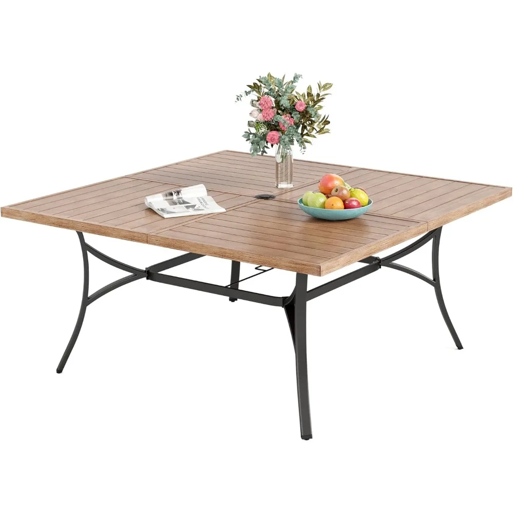 60 "large outdoor patio table, 8, outdoor square metal dining table, all-weather wrought iron furniture table
60 "large outdoor patio table, 8, outdoor square metal dining table, all-weather wrought iron furniture table