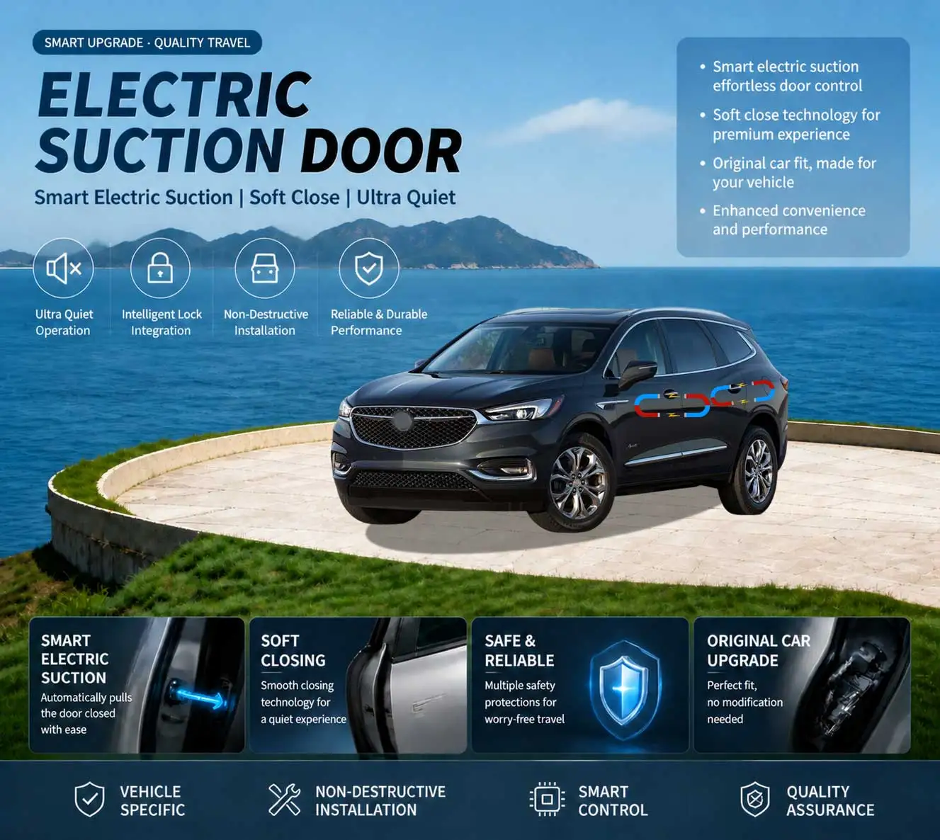 Car Specific Car Modification Auto Suction Soft Close Door Modification Parts & Accessories For Buick Enclave 2nd gen 2018-2024
Car Specific Car Modification Auto Suction Soft Close Door Modification Parts & Accessories For Buick Enclave 2nd gen 2018-2024