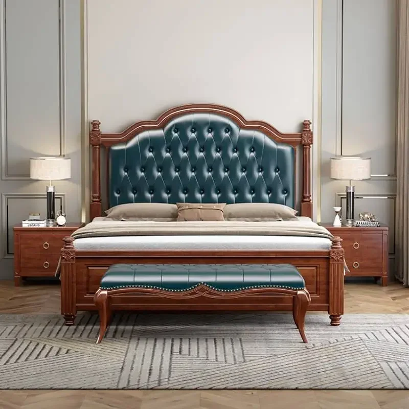 Modern Storage Double Bed Elegant European Unique Bedroom King Size Beds Frame Bases Nightstands Cama Matrimonial Furniture
Modern Storage Double Bed Elegant European Unique Bedroom King Size Beds Frame Bases Nightstands Cama Matrimonial Furniture