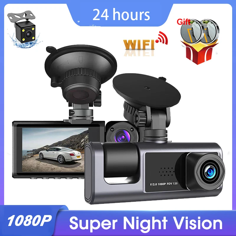 Car Dvr 3Channel WiFi Dash Cam for Cars Camera 1080P Video Recorder Rear View Camera for Black Box Vehicle Car DVR Car Accessory
Car Dvr 3Channel WiFi Dash Cam for Cars Camera 1080P Video Recorder Rear View Camera for Black Box Vehicle Car DVR Car Accessory