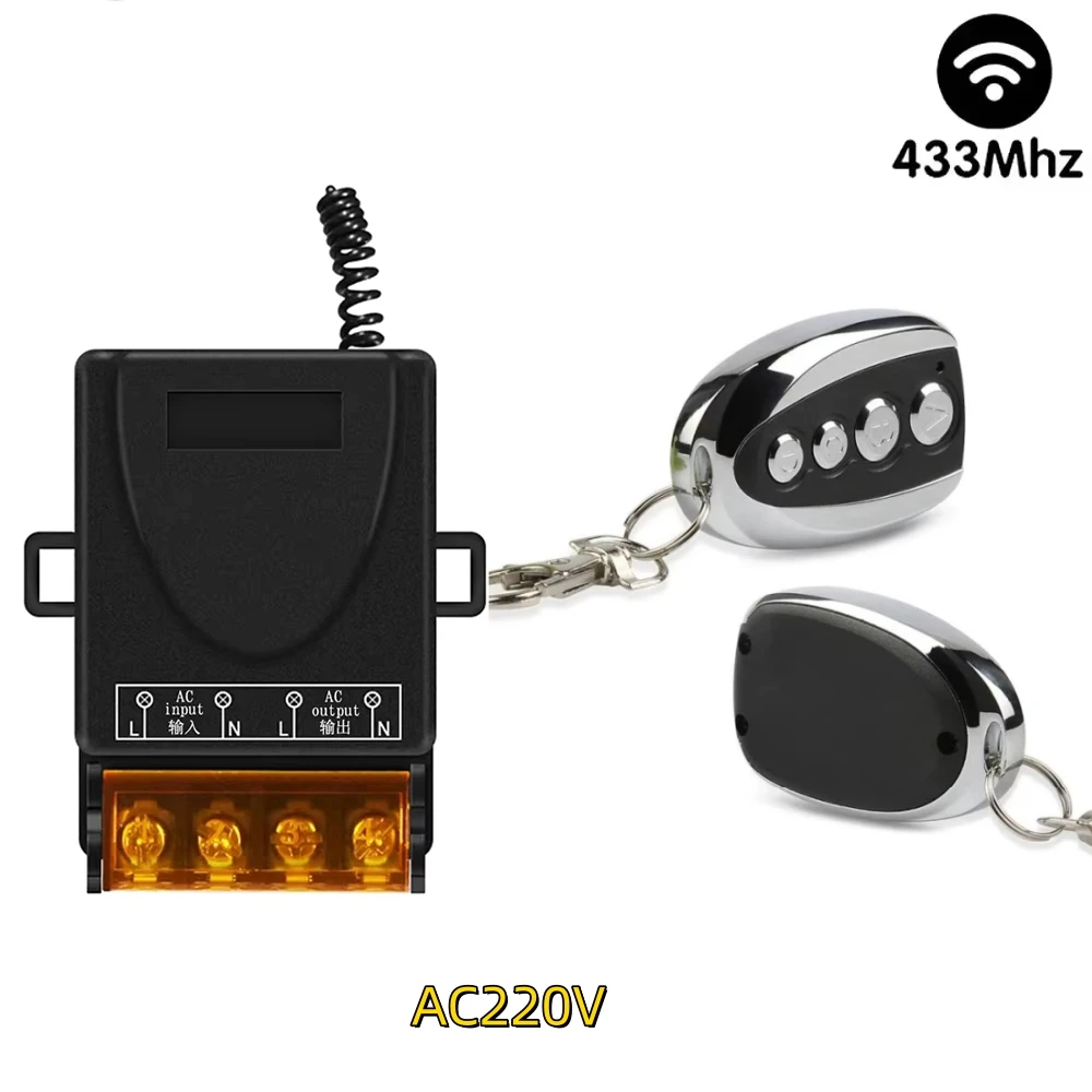 100 Meters 433Mhz Universal Wireless Remote Control Switch 30A 220V High Power Relay Receiver For Light Lamp Water Pump Door
100 Meters 433Mhz Universal Wireless Remote Control Switch 30A 220V High Power Relay Receiver For Light Lamp Water Pump Door