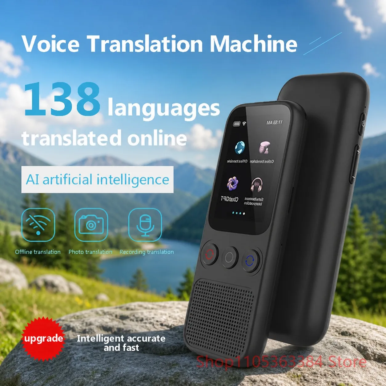 Language Translator Device 138 Languages Offline Voice Photo Translation WiFi Portable Travel Business
Language Translator Device 138 Languages Offline Voice Photo Translation WiFi Portable Travel Business