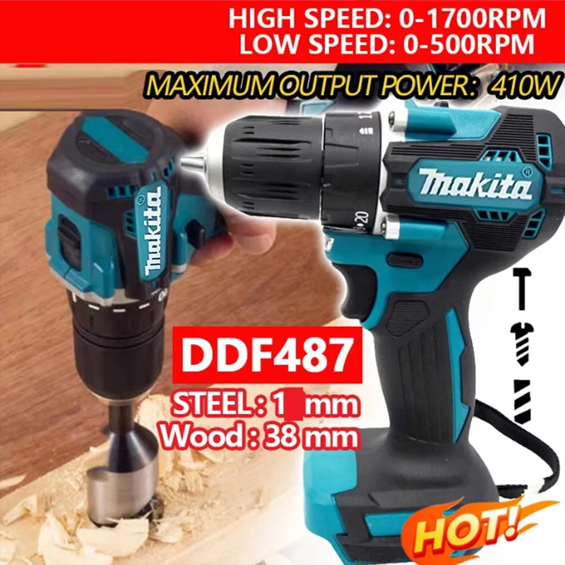✈️Makita Original DDF487 Cordless Driver Drill 18V Brushless Electric Impact Screwdriver Rechargeable Power Tool
✈️Makita Original DDF487 Cordless Driver Drill 18V Brushless Electric Impact Screwdriver Rechargeable Power Tool
