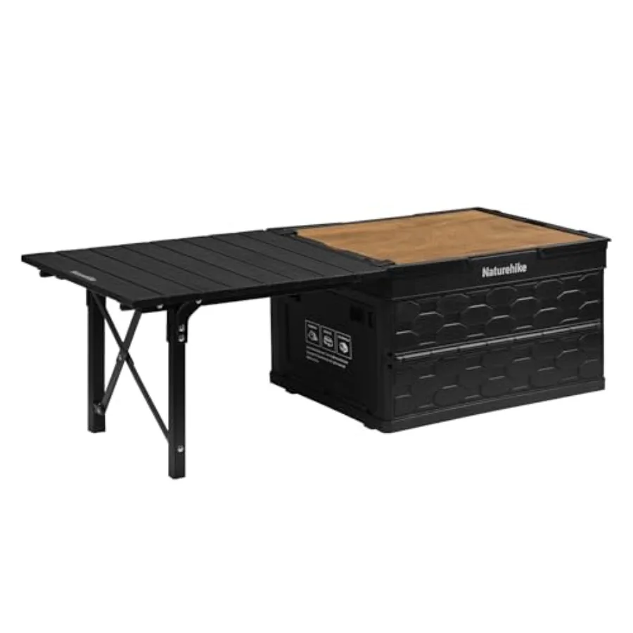 Camping table with storage box: collapsible 50L trunk organizer in gray, durable polypropylene, foldable for picnic, home, or o
Camping table with storage box: collapsible 50L trunk organizer in gray, durable polypropylene, foldable for picnic, home, or o