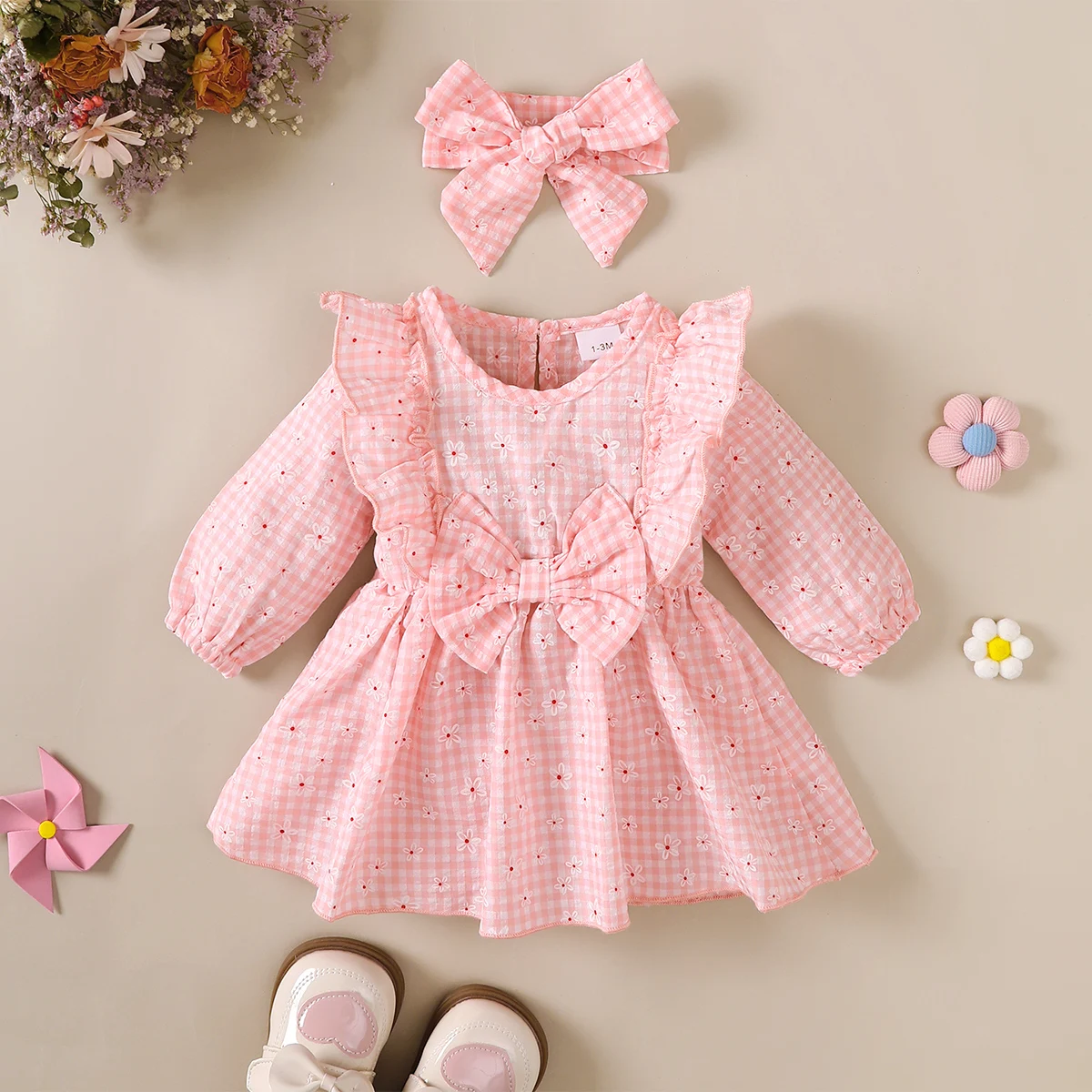Baby girl Sweet Dress Round Neck Small Floral plaid Long sleeved Dress suitable for 0-18 Months Cute Baby girl Autumn Dress
Baby girl Sweet Dress Round Neck Small Floral plaid Long sleeved Dress suitable for 0-18 Months Cute Baby girl Autumn Dress