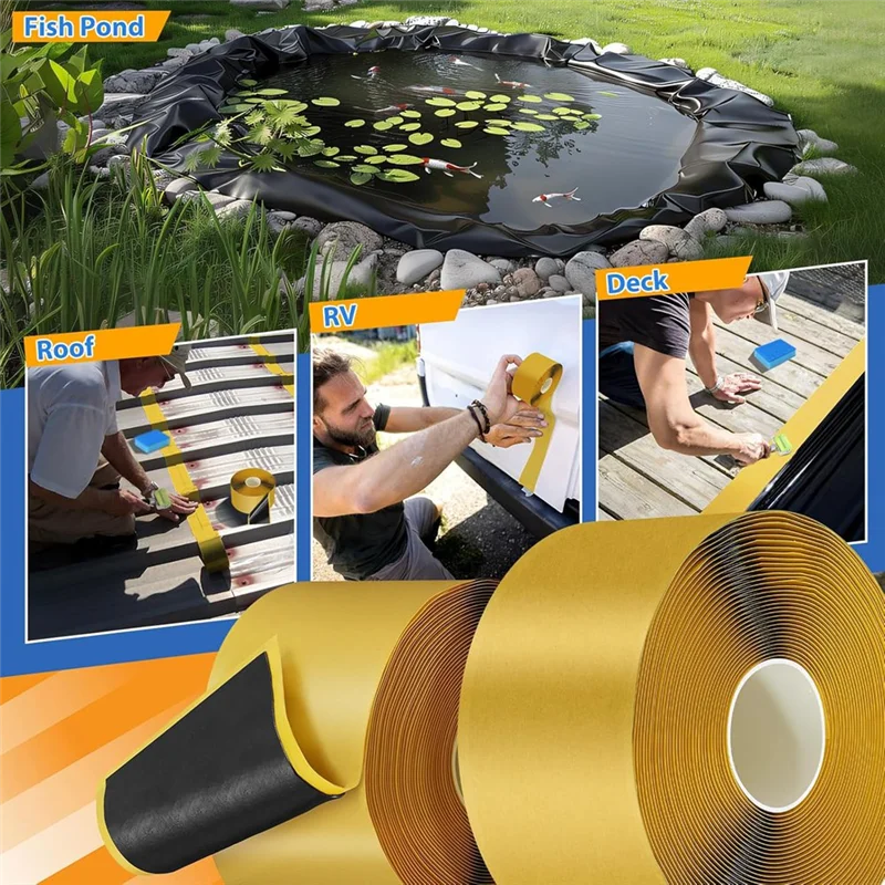 B45C Pond Liner Seam Tape Waterproof Seam Tape Self Adhesive Repair Tape For Pond Liner Roof
B45C Pond Liner Seam Tape Waterproof Seam Tape Self Adhesive Repair Tape For Pond Liner Roof