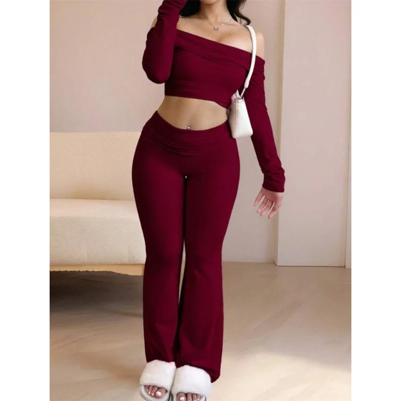 Off-Shoulder Slim-Fit Two-Piece Set Exposing Shoulder Fashionable Women's Summer Outfit Brand Unbranded Gender Female
Off-Shoulder Slim-Fit Two-Piece Set Exposing Shoulder Fashionable Women's Summer Outfit Brand Unbranded Gender Female