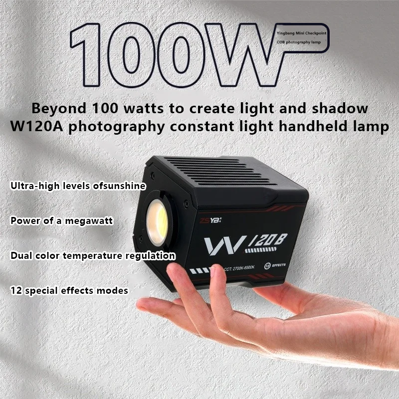 ZSYB 100W Portable Video Light With Handheld,Wireless App Control 2700K - 6500K Hightlight Brightness Fill Light for Photogrpahy
ZSYB 100W Portable Video Light With Handheld,Wireless App Control 2700K - 6500K Hightlight Brightness Fill Light for Photogrpahy