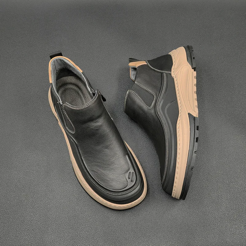 Men American Style Genuine British Style Versatile Fashion Outdoor Leather Suede Boots Men Slip Thick Sole Casual Shoes Loafers
Men American Style Genuine British Style Versatile Fashion Outdoor Leather Suede Boots Men Slip Thick Sole Casual Shoes Loafers