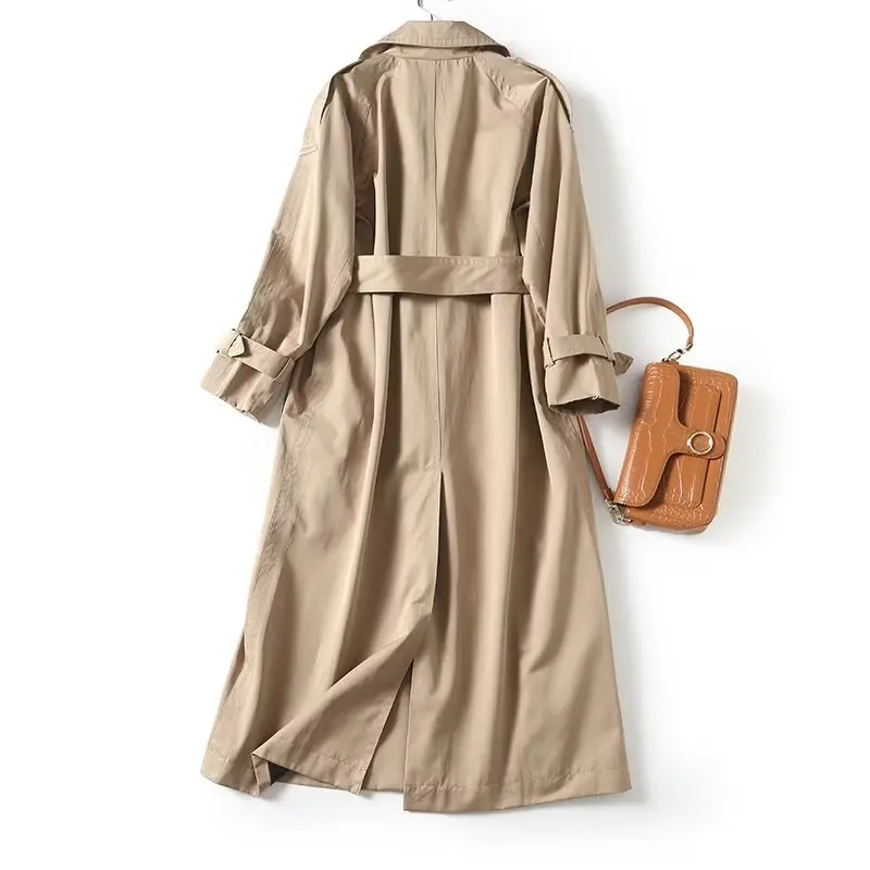 Maxdutti British Fashion Trench Coat Khaki Coat Women Color Long Jacket Retro Double-Breasted Loose Long Windbreaker
Maxdutti British Fashion Trench Coat Khaki Coat Women Color Long Jacket Retro Double-Breasted Loose Long Windbreaker