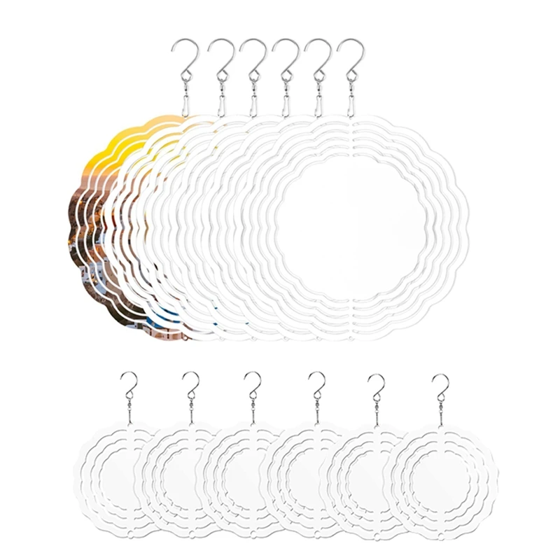 12 Piece 8 /3Inch Sublimation Wind Spinner Blanks Wind Spinners Hanging Wind Spinners For Indoor Outdoor Garden Decoration
12 Piece 8 /3Inch Sublimation Wind Spinner Blanks Wind Spinners Hanging Wind Spinners For Indoor Outdoor Garden Decoration