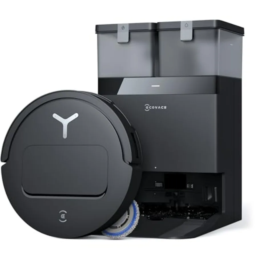 Robot vacuum and mop for home use, ultra-slim 3.19 plastic body in black, 15000Pa suction with ZeroTangle 2.0 and TruEdge clean
Robot vacuum and mop for home use, ultra-slim 3.19 plastic body in black, 15000Pa suction with ZeroTangle 2.0 and TruEdge clean