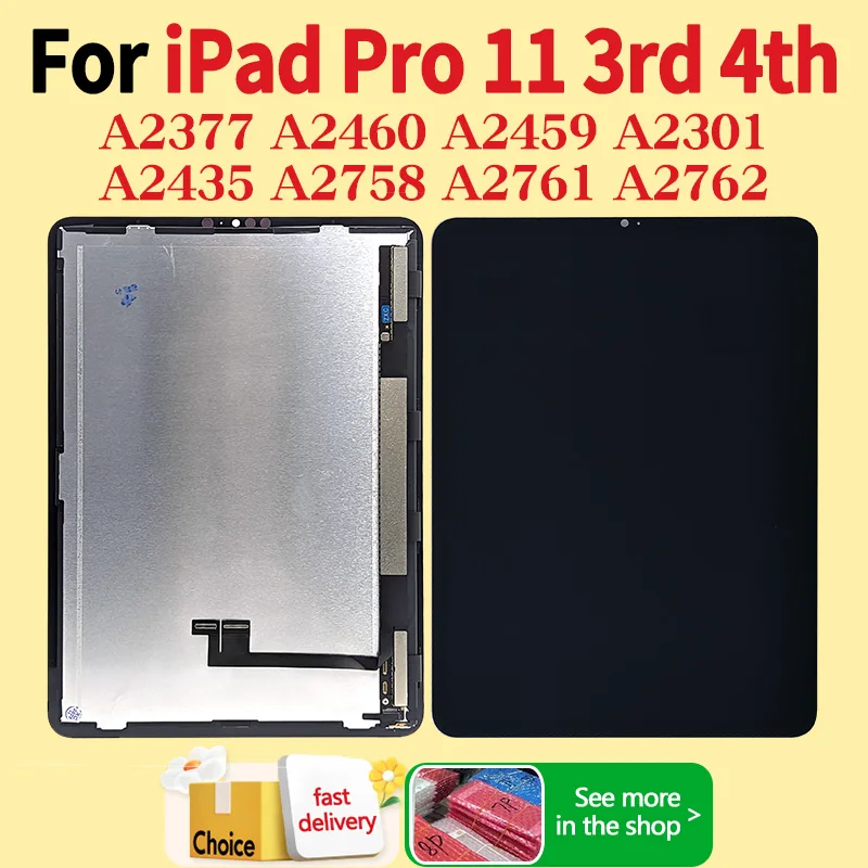 Для iPad Pro 11 дюймов 2021 3-го 4-го поколения 2022 Pro11 ЖК-дисплей, сенсорная панель экран дигитайзер в сборе A2301 A2377 A2759 A2761
Для iPad Pro 11 дюймов 2021 3-го 4-го поколения 2022 Pro11 ЖК-дисплей, сенсорная панель экран дигитайзер в сборе A2301 A2377 A2759 A2761