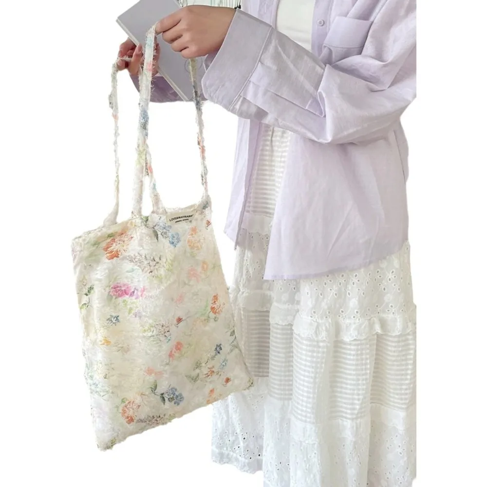 Fashion Sweet Dopamine Flower Bag Lightweight Large Capacity Lace Shoulder Bag Tote Korean Style Fairy Underarm Bag Female
Fashion Sweet Dopamine Flower Bag Lightweight Large Capacity Lace Shoulder Bag Tote Korean Style Fairy Underarm Bag Female