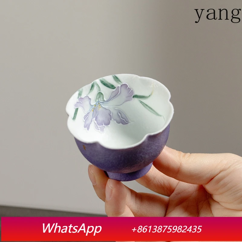 LTT Twilight Cloud Purple Hand-painted Iris Flower Antique Ceramic Household Tea Cup Flower Mouth Tea Cup
LTT Twilight Cloud Purple Hand-painted Iris Flower Antique Ceramic Household Tea Cup Flower Mouth Tea Cup