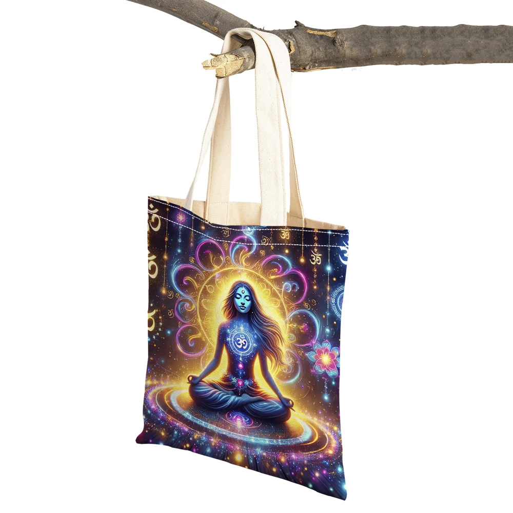 Casual Chakras in Ancient Indian Yoga Art Girl Shopping Bag Cartoon Double Print Women Shopper Bags Lady Tote Shoulder Handbag
Casual Chakras in Ancient Indian Yoga Art Girl Shopping Bag Cartoon Double Print Women Shopper Bags Lady Tote Shoulder Handbag