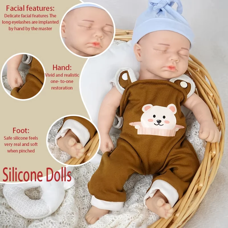 12.2 inch open full silicone rebirth baby doll, soft silicone, newborn baby, suitable for children, suitable for gifts, accompan
12.2 inch open full silicone rebirth baby doll, soft silicone, newborn baby, suitable for children, suitable for gifts, accompan