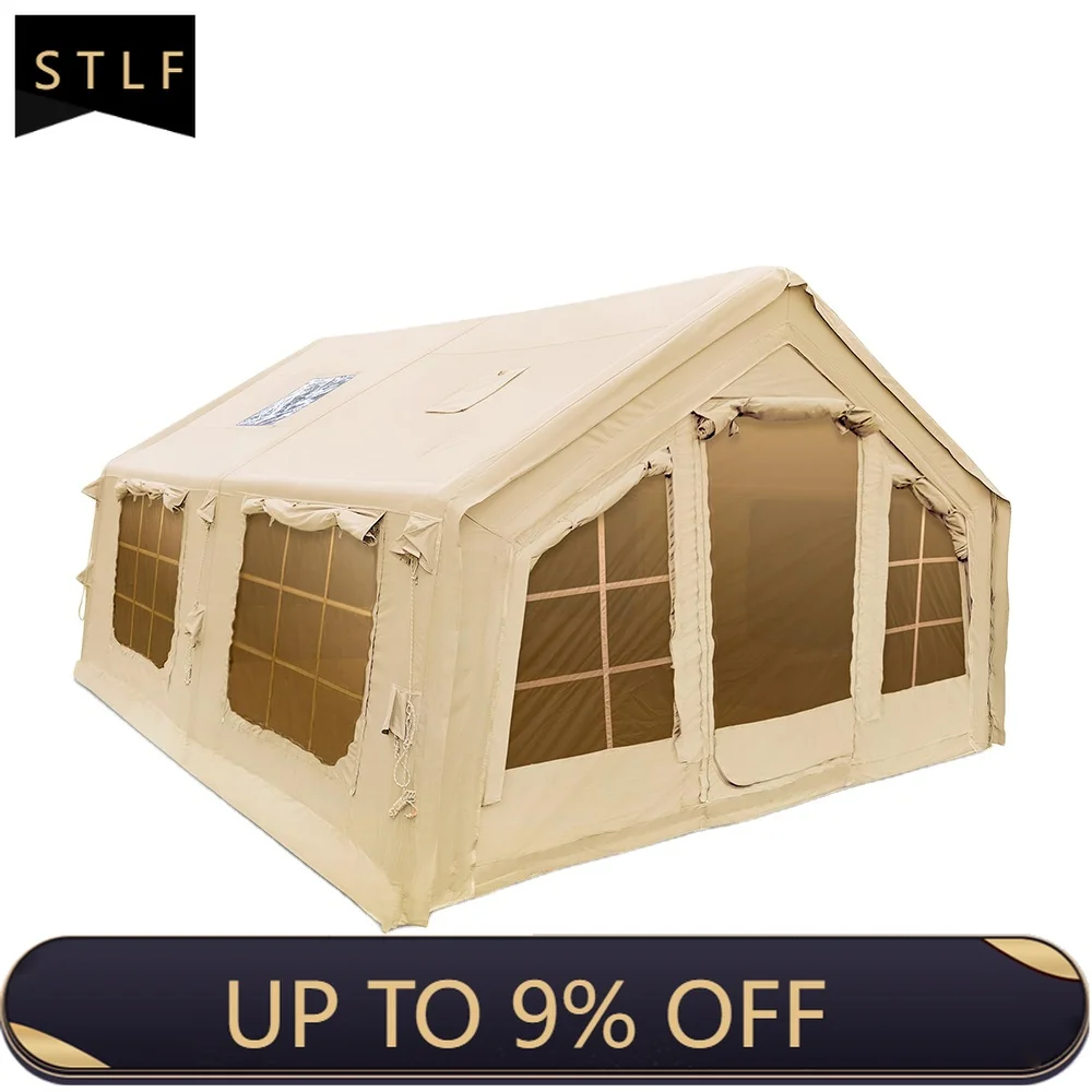 Inflatable Tent 4-8 Person 4-Season with Stove Jack Waterproof Oxford Fabric Luxury Glamping Tent Easy Setup with Carry Bag
Inflatable Tent 4-8 Person 4-Season with Stove Jack Waterproof Oxford Fabric Luxury Glamping Tent Easy Setup with Carry Bag