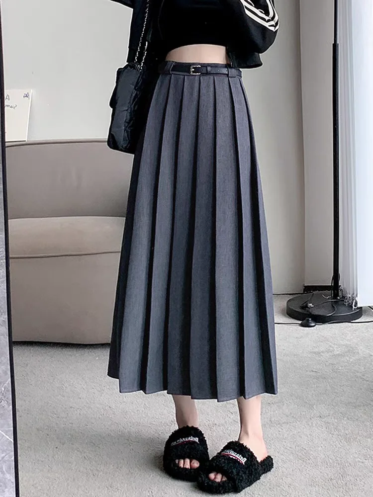 Gray Midi Pleated Skirt for Women: High Waist A-Line Flowy Skirt for Petite, Spring/Fall, Tummy Control & Hip Coverage
Gray Midi Pleated Skirt for Women: High Waist A-Line Flowy Skirt for Petite, Spring/Fall, Tummy Control & Hip Coverage
