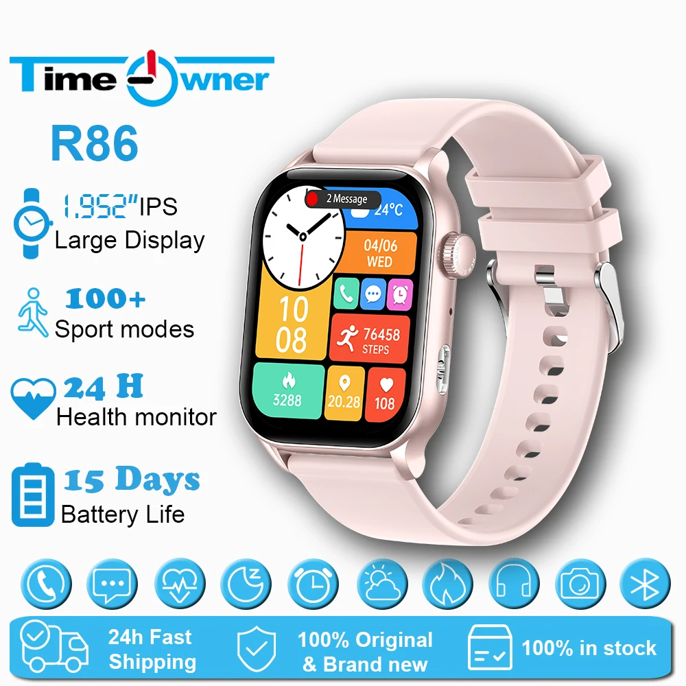 Time Owner 1.952 inch Screen Smart Watch for Men & Women, Health Monitoring Light Weight Casual Watch Fashion KR86 Smartwatch
Time Owner 1.952 inch Screen Smart Watch for Men & Women, Health Monitoring Light Weight Casual Watch Fashion KR86 Smartwatch