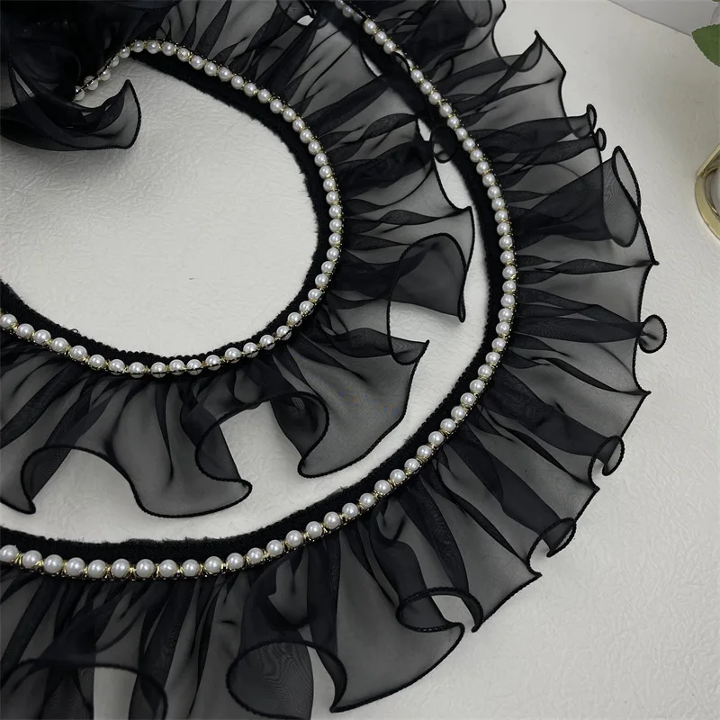 8cm Wide Luxury Pleated Tulle Lace Trim with Beaded Fringe Guipure Ribbon for Wedding Dress Curtain DIY Sewing Craft Decorations
8cm Wide Luxury Pleated Tulle Lace Trim with Beaded Fringe Guipure Ribbon for Wedding Dress Curtain DIY Sewing Craft Decorations