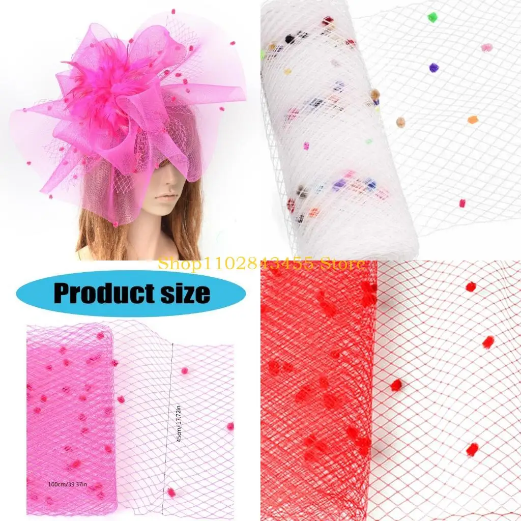 49MC Mesh Ribbon Fabric for Sinamay Hat Fascinator Hat 45cm Width Veil Netting Fabric for Women Millinery Handmade Accessory
49MC Mesh Ribbon Fabric for Sinamay Hat Fascinator Hat 45cm Width Veil Netting Fabric for Women Millinery Handmade Accessory