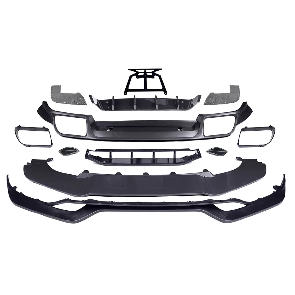 Suitable for The 18-23 Cayenne 9Y0.1 Turbo has been upgraded with TKT front and rear lip assemblies
Suitable for The 18-23 Cayenne 9Y0.1 Turbo has been upgraded with TKT front and rear lip assemblies