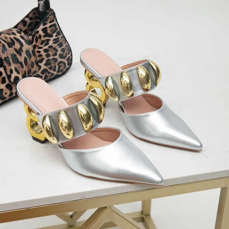 8.5cm Strange Style Heels Women's Sandals Pointed Tip Women's Pumps and Heels Elegant Banquet Woman's Shoes Sandalias De Mujer
8.5cm Strange Style Heels Women's Sandals Pointed Tip Women's Pumps and Heels Elegant Banquet Woman's Shoes Sandalias De Mujer