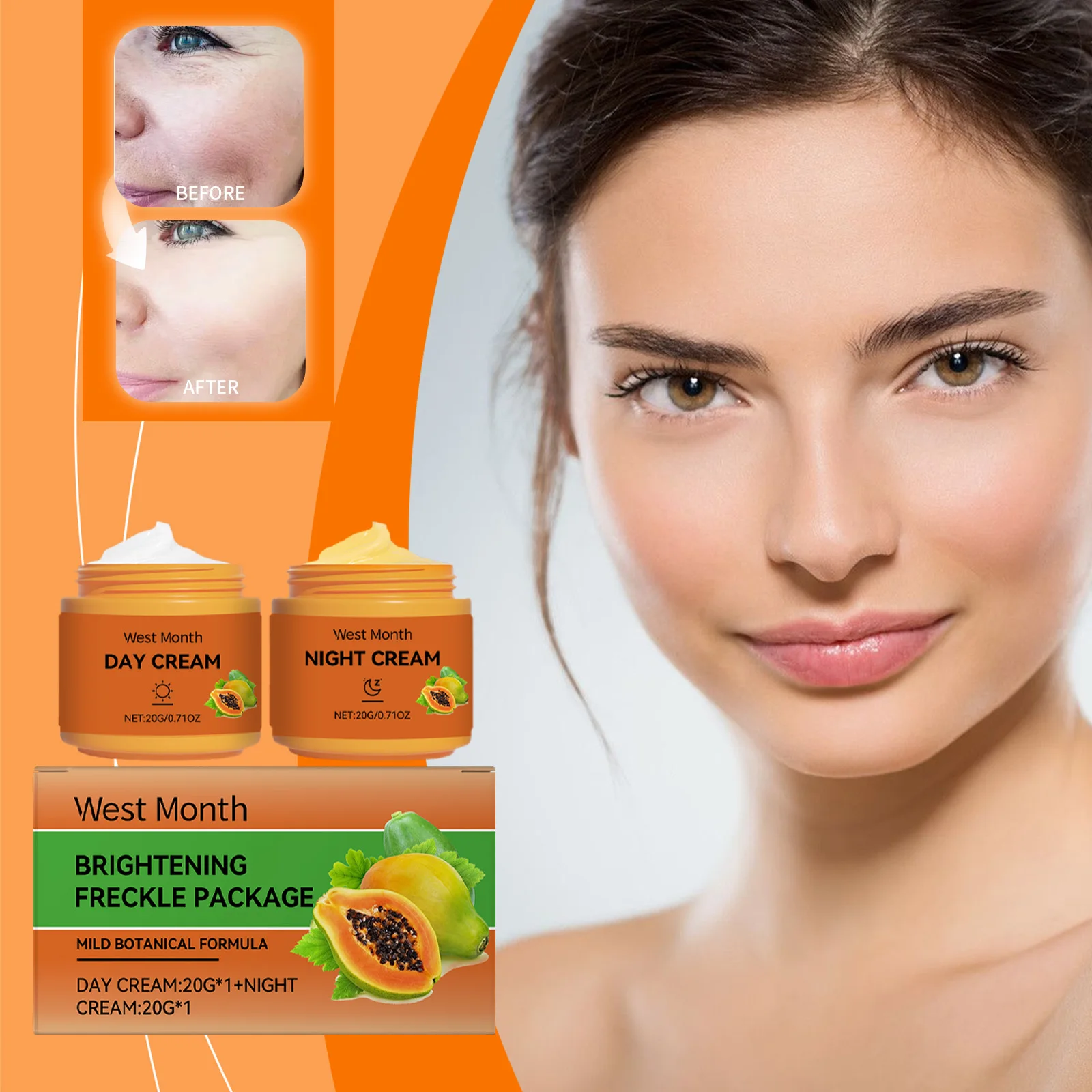 Papaya Facial Cream Lightening Improve Facial Hydrating Moisturizing Brightening Gently Skin
Papaya Facial Cream Lightening Improve Facial Hydrating Moisturizing Brightening Gently Skin