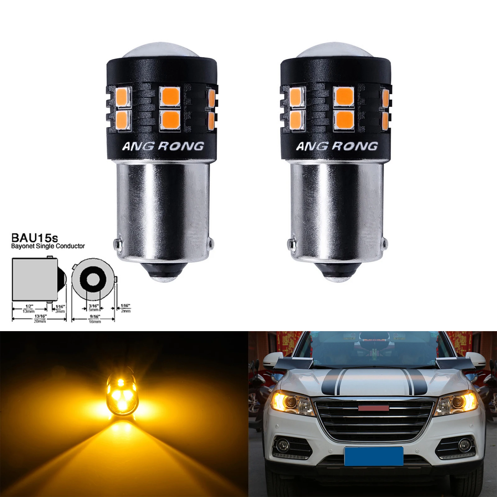 2x PY21W 581 BAU15s Amber Front Side Indicator Turn Signal Light Bulbs 5W For Audi A6 4F C6 VW UP EOS 1F7 Jetta 4
2x PY21W 581 BAU15s Amber Front Side Indicator Turn Signal Light Bulbs 5W For Audi A6 4F C6 VW UP EOS 1F7 Jetta 4
