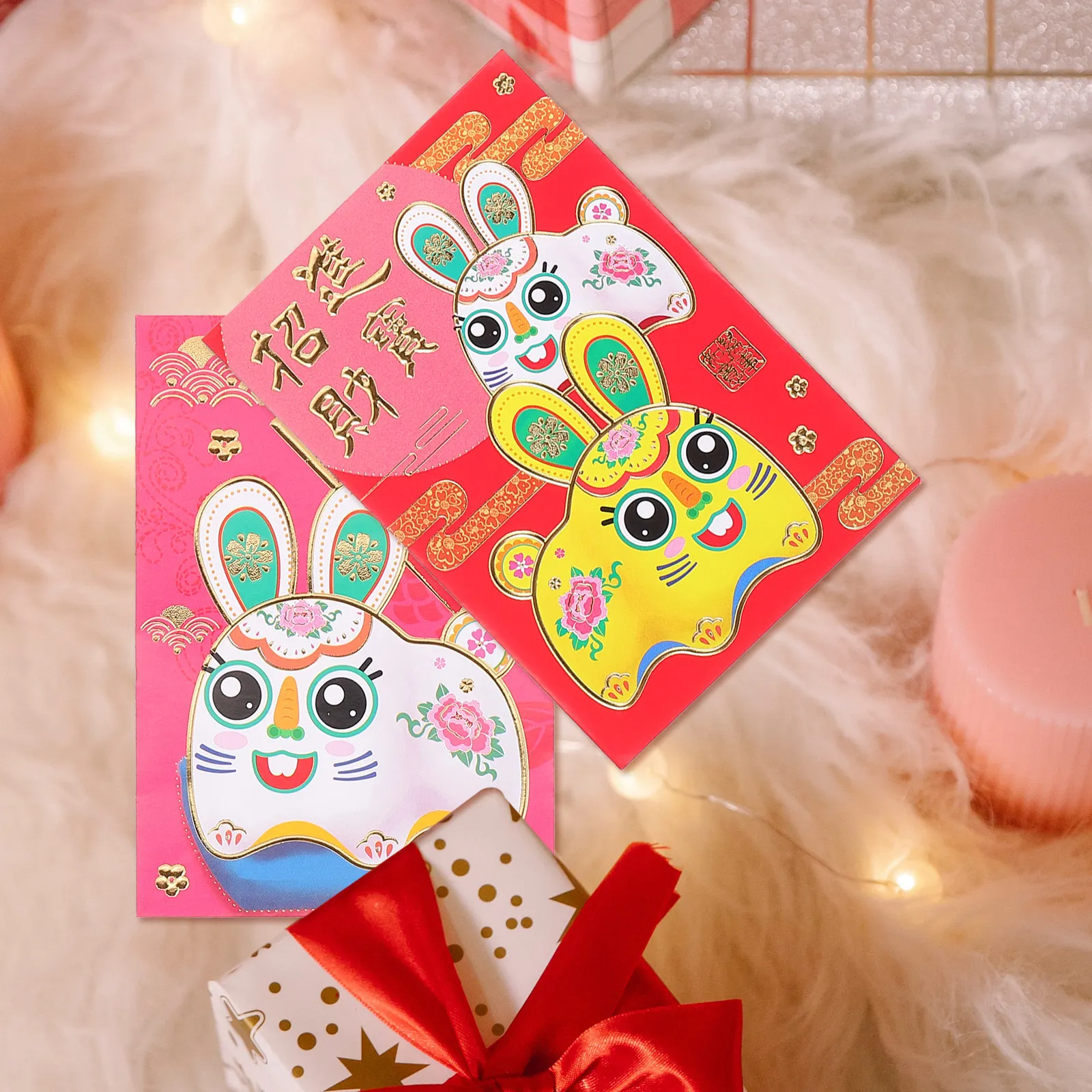 60Pcs Red Envelope Cartoon Rabbit Red Packets New Year Money Pouch Festival Gift Spring Festival Lucky Gift Bags
60Pcs Red Envelope Cartoon Rabbit Red Packets New Year Money Pouch Festival Gift Spring Festival Lucky Gift Bags