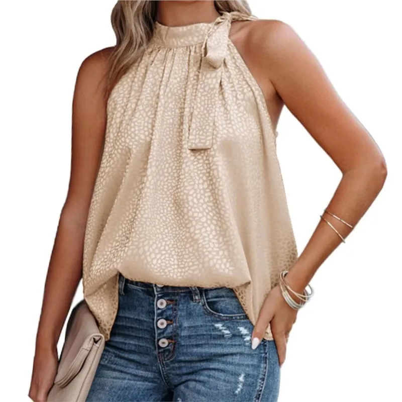 Summer Elegant Sexy Off Shoulder Women Leopard Blouses Lacing Chiffon Temperament Sleeveless Pullover Vest Tops Streetwear
Summer Elegant Sexy Off Shoulder Women Leopard Blouses Lacing Chiffon Temperament Sleeveless Pullover Vest Tops Streetwear
