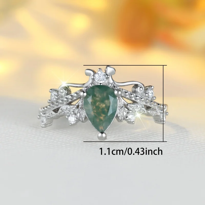 Waterdrop Shaped Agate Edge Flower Vine Inlaid Zircon Ring for Women, Fashionable and Luxurious High-end Engagement Accessories
Waterdrop Shaped Agate Edge Flower Vine Inlaid Zircon Ring for Women, Fashionable and Luxurious High-end Engagement Accessories