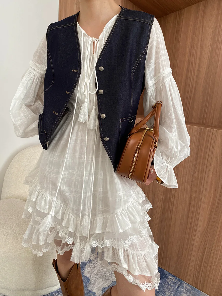 Autumn and Spring Simple Pure Color Vacation Style Tie Up Waist Splicing Irregular Layered Long Sleeve Dress
Autumn and Spring Simple Pure Color Vacation Style Tie Up Waist Splicing Irregular Layered Long Sleeve Dress