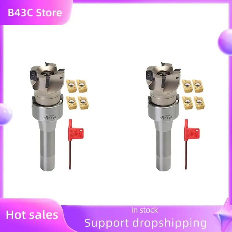 B14C 2X R8 Fmb22 Arbor 400R 50Mm Face End Mill Shell Cutter +8X Apmt1604 Carbide Inserts
B14C 2X R8 Fmb22 Arbor 400R 50Mm Face End Mill Shell Cutter +8X Apmt1604 Carbide Inserts