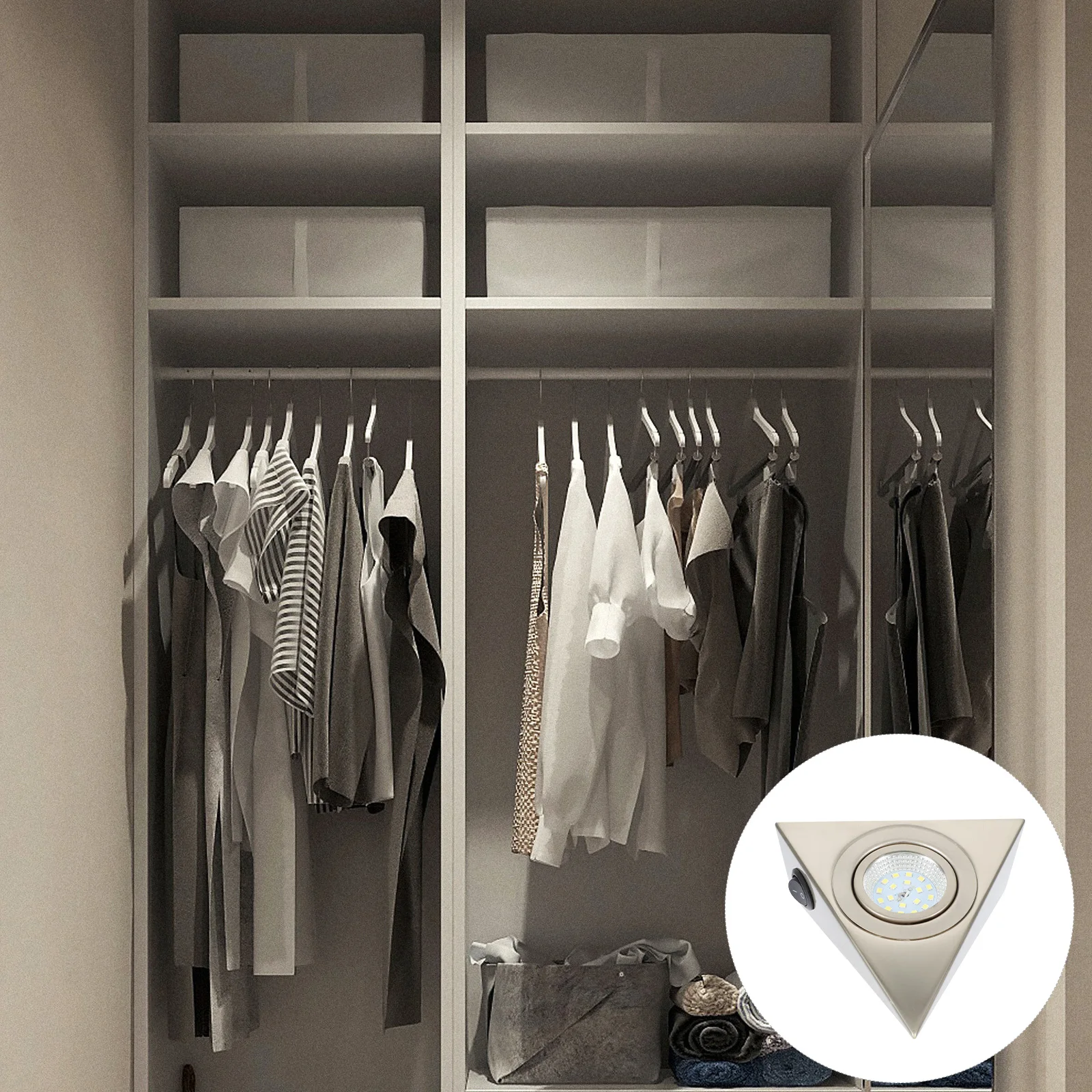 13x13cm Stainless Steel Cabinet Light Triangle Mini Shelf LED Under Lighting Durable Energy Saving Fits Kitchen Wardrobes
13x13cm Stainless Steel Cabinet Light Triangle Mini Shelf LED Under Lighting Durable Energy Saving Fits Kitchen Wardrobes