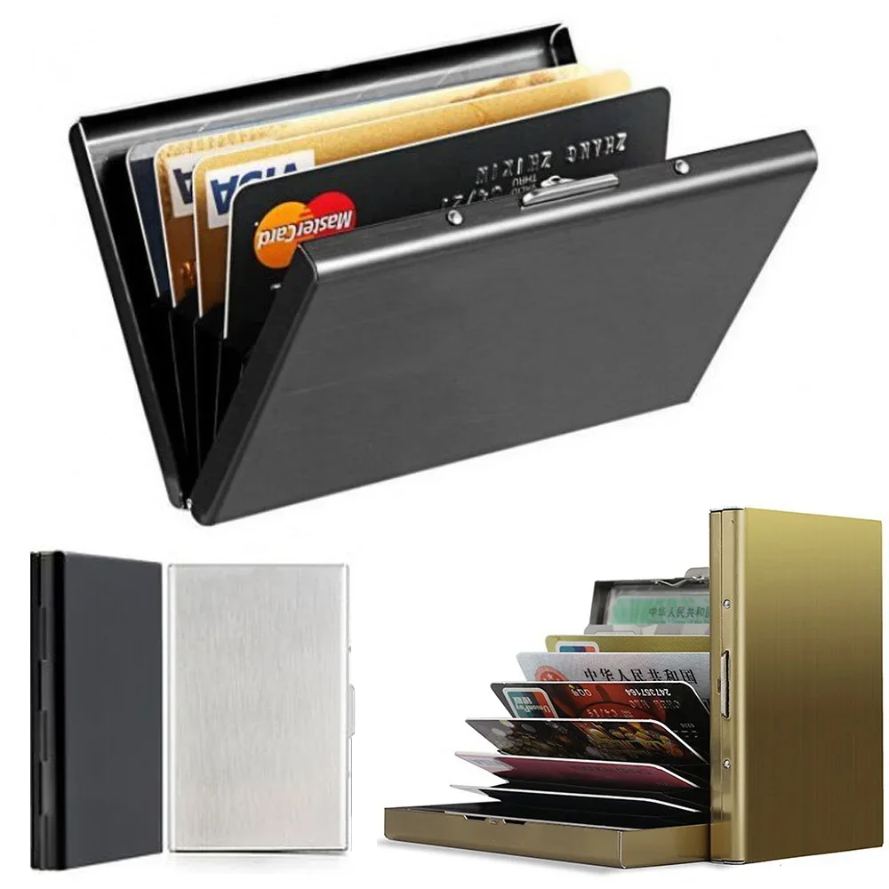 1pc Card Holder Men RFID Blocking Aluminum Metal Slim Wallet Money Bag Anti-scan Credit Card Holder Thin Case Small Male Wallet
1pc Card Holder Men RFID Blocking Aluminum Metal Slim Wallet Money Bag Anti-scan Credit Card Holder Thin Case Small Male Wallet