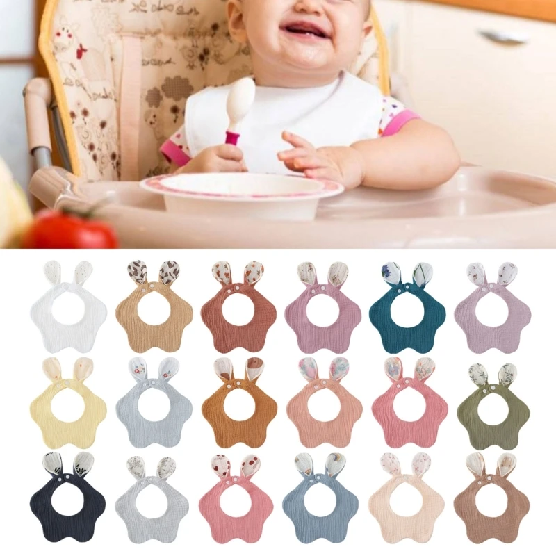 New Rabbit Ears Wave Edge Cotton Gauze Baby Bibs Solid Infant Bib Newborn Soft Burp Cloths for Boy Girl Feeding Saliva Towel
New Rabbit Ears Wave Edge Cotton Gauze Baby Bibs Solid Infant Bib Newborn Soft Burp Cloths for Boy Girl Feeding Saliva Towel